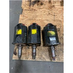 (3) - FANUC A06B-0227-B200#0100 AC SERVO MOTORS (VERY DIRTY)