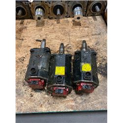 (3) - FANUC A06B-0227-B200#0100 AC SERVO MOTORS (VERY DIRTY)