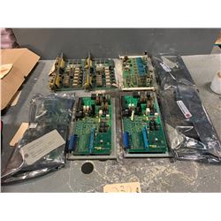 LOT OF (8) FANUC CIRCUIT BOARDS (SEE PICS FOR BOARD NUMBERS)