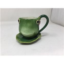 Frog Tea cup and Lily Pad Saucer