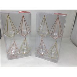 Shatter Resistant Geometric Ornaments (2 x 4)
