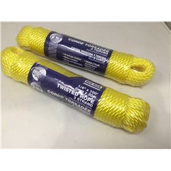3 Strand Twisted Rope (2 x 100ft)