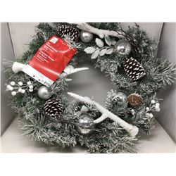 30in Flocked Wreath