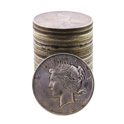 Roll of (20) Mixed Date $1 Peace Silver Dollar Coins