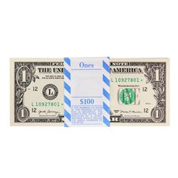 Pack of (100) Consecutive 2017 $1 Federal Reserve STAR Notes San Francisco