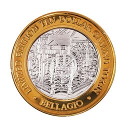 .999 Fine Silver Bellagio Las Vegas, NV $10 Limited Edition Gaming Token