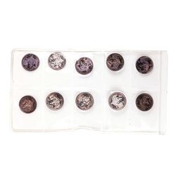 Lot of (10) Rarities Mint Disney Mickey Steamboat Willie 1/20 oz .999 Fine Silver Rounds