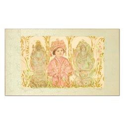 Edna Hibel (1917-2014) "Willie and Two Quan Yins" Limited Edition Lithograph