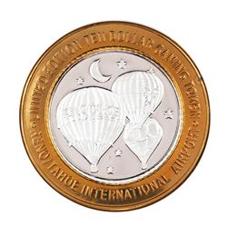 .999 Silver Fly RNO Reno Tahoe $10 Casino Limited Edition Gaming Token