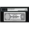 Image 2 : 1929 10 Unit American Bank Note Co. "Test Note" PMG Gem Uncirculated 65EPQ