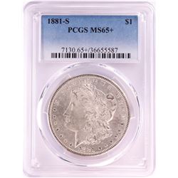 1881-S $1 Morgan Silver Dollar Coin PCGS MS65+