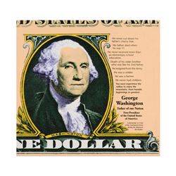 Steve Kaufman (1960-2010) "George Washington" Limited Edition Silkscreen on Canvas