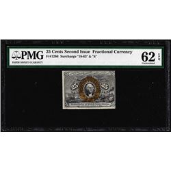 1863 25 Cents Second Issue Fractional Note Fr.1286 PMG Uncirculated 62EPQ