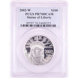 2002-W $100 Proof American Platinum Eagle Coin PCGS PR70DCAM