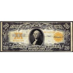 1922 $20 Gold Certificate Note