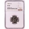 Image 1 : 1954 Proof Jefferson Nickel Coin NGC PF69
