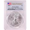 Image 1 : 2016 $1 American Silver Eagle Coin PCGS MS69 First Strike