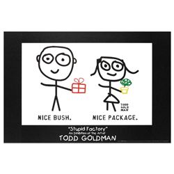 Todd Goldman "Nice Package! Nice Bush" Lithograph