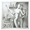 Image 1 : Mark Kostabi "The Spy Who Loved Me" Original Etching on Paper