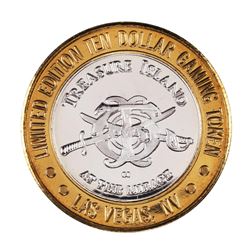 .999 Silver Treasure Island Las Vegas $10 Casino Limited Edition Gaming Token