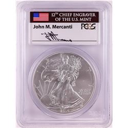 2014-W $1 American Silver Eagle Coin PCGS MS70 Mercanti Signature