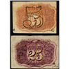 Image 2 : Lot of Second Issue Five Cents and Twenty-Five Cents Fractional Currency Notes