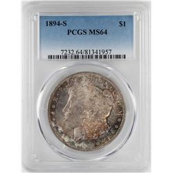 1894-S $1 Morgan Silver Dollar Coin PCGS MS64