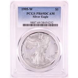 1995-W $1 Proof American Silver Eagle Coin PCGS PR69DCAM