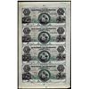 Image 1 : Uncut Sheet of (4) 1800's $1 The State Bank at New Brunswick, NJ Obsolete Notes