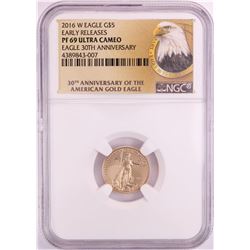 2016-W $5 Proof American Gold Eagle Coin NGC PF69 Ultra Cameo Early Releases