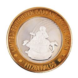 .999 Silver Fitzgerald's Casino & Hotel Reno, Nevada $10 Limited Edition Gaming Token