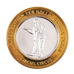 .999 Silver Circus Circus Hotel & Casino $10 Limited Edition Casino Gaming Token