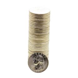 Roll of (40) Brilliant Uncirculated 1964-D Washington Quarter Coins