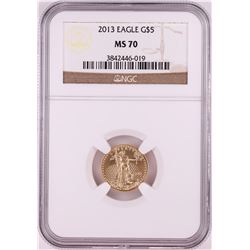 2013 $5 American Gold Eagle Coin NGC MS70