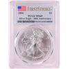 Image 1 : 2016 $1 American Silver Eagle Coin PCGS MS69 First Strike