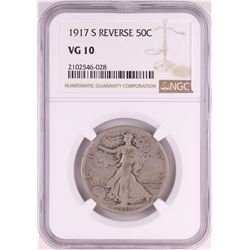 1917-S Reverse Walking Liberty Half Dollar Coin NGC VG10