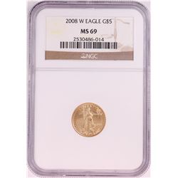 2008-W $5 American Gold Eagle Coin NGC MS69