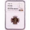 Image 1 : 1954 Proof Lincoln Wheat Cent Coin NGC PF69RD