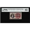 Image 1 : 1863 Fourth Issue Ten Cent Fractional Currency Note Fr.1257 PMG Gem Uncirculated 65EPQ