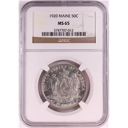 1920 Maine Centennial Commemorative Half Dollar Coin NGC MS65