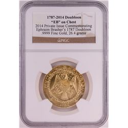 1787-2014 Gold Brasher Doubloon Private Issue Gold Coin NGC Graded