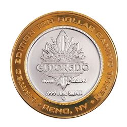 .999 Silver Eldorado Hotel & Casino Reno, NV $10 Casino Gaming Token Limited Edition