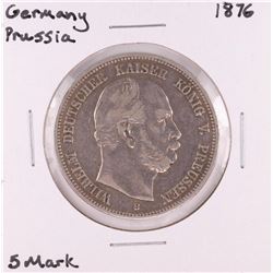 1876 Germany Prussia 5 Mark Silver Coin