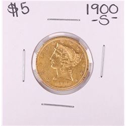 1900-S $5 Liberty Head Half Eagle Gold Coin