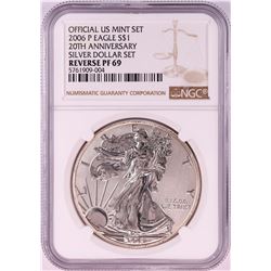 2006-P $1 Reverse Proof American Silver Eagle Coin NGC PF69