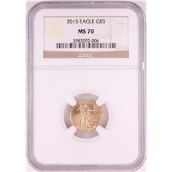 2015 $5 American Gold Eagle Coin NGC MS70