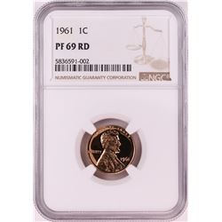 1961 Proof Lincoln Memorial Cent Coin NGC PF69RD