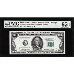 1950E $100 Federal Reserve Note Chicago Fr.2162-G PMG Gem Uncirculated 65EPQ