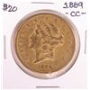 Image 1 : 1889-CC $20 Liberty Head Double Eagle Gold Coin