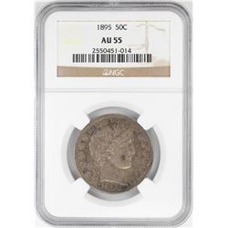 1895 Barber Half Dollar Coin NGC AU55